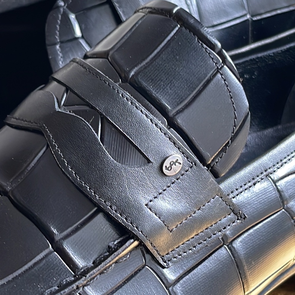 Roberto Serpentini Croc-Embossed Black Leather Loafers | Hardly Worn Once - Picture 9 of 16